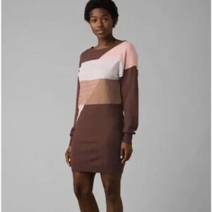 PRANA Anka Colorblock Sweater Tunic Dress SZ Small